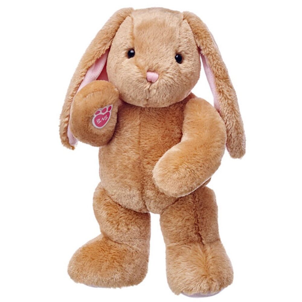 BUILD-A-BEAR Bunny Plush Pawlette Long Ears Light Brown Fur Brown Eyes Pink Nose - Picture 13 of 13